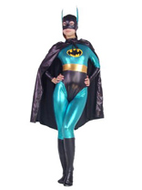 Blue and Black Batman shiny zentai suit